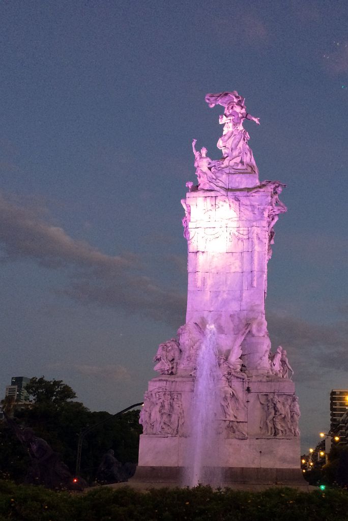 11 The Monument to the Spaniards Monumento de los Espanoles After Sunset In Palermo Buenos Aires